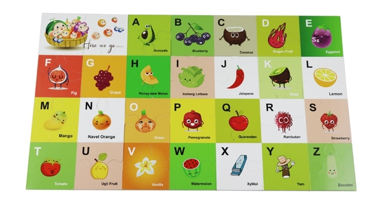 5세 어린이를 위한 어린이 바닥 알파벳 과일 직소 퍼즐 교육 게임 및 퍼즐