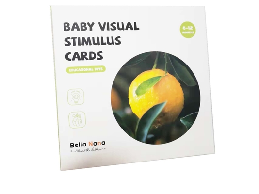 Cutomized 아기 신생아 시각적인 자극 카드 동물성 식물 6-12 개월 동안 Flashcards