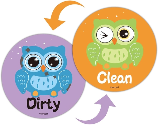 OEM 동물 올빼미 마그네틱 깨끗한 더러운 플립 기호 식기 세척기 스티커 깨끗한 더러운
