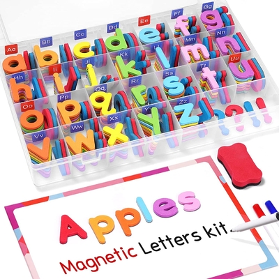 교실 자기를 띤 문자는 스펠 취학 전의 아동을 위한 208개 조각들 양면 배밀도 디스켓 소형 자석 거품 알파벳을  장비를 답니다