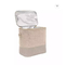 OEM 리넨제 시멘트 색 크로스 보디 점심 가방 가열 전사 인쇄