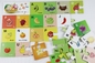 어린이들 바닥 알파벳 과일 조각 그림 맞추기 교육적인 게임